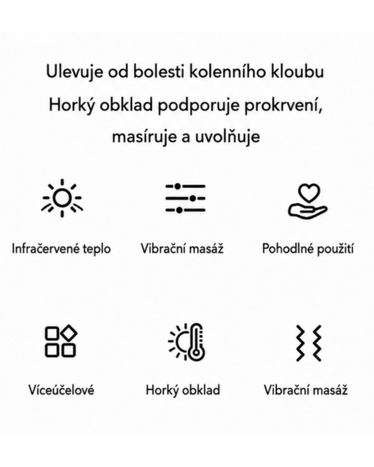 Kompresní masážní přístroj na kolena